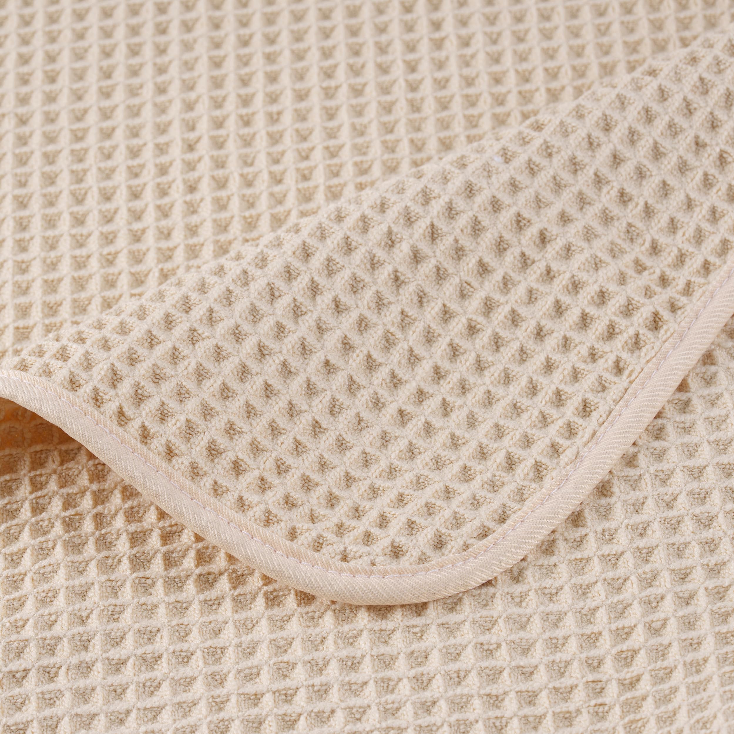 POLYTE 430 GSM Microfiber Quick Dry Lint Free Bath Sheet, 70 x 35 in, Set of 2 (Waffle Weave) - Image 4