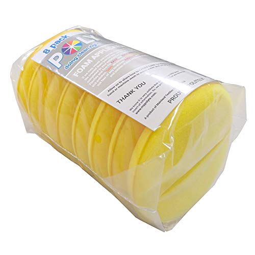 Polyte Foam Detailing Applicator Pad (Yellow, 8 Pack, 4.3 in) - Image 4