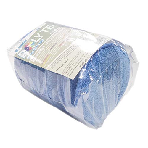 Polyte Microfiber Detailing Wax Applicator Pad, 8 Pack (Blue, 5 in) - Image 4