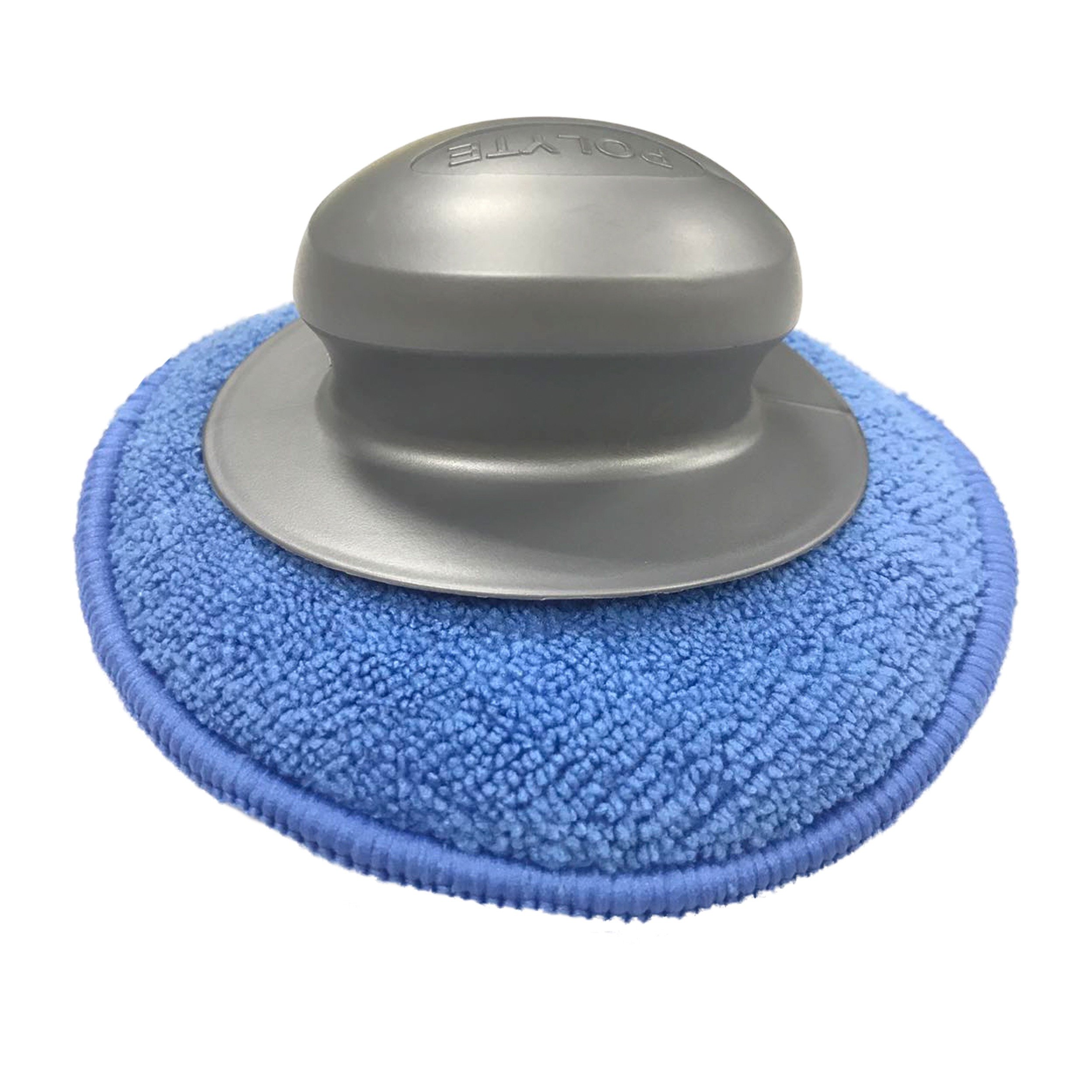 Polyte Microfiber Detailing Wax Applicator Pad w/2 Handles, 5 in, 12 Pack (Multi-Blue,Green,Yellow) - Image 3