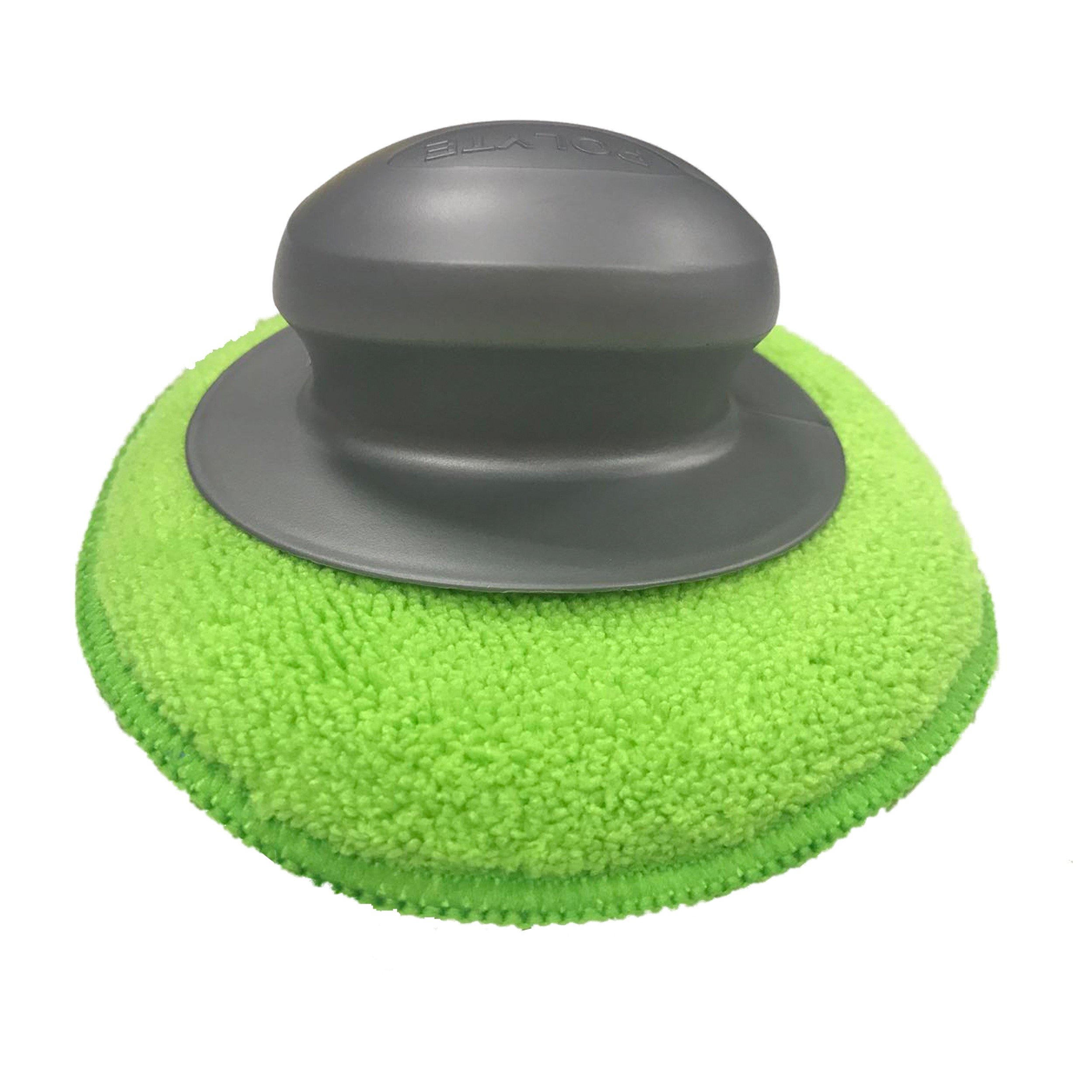 Polyte Microfiber Detailing Wax Applicator Pad w/2 Handles, 5 in, 12 Pack (Multi-Blue,Green,Yellow) - Image 4