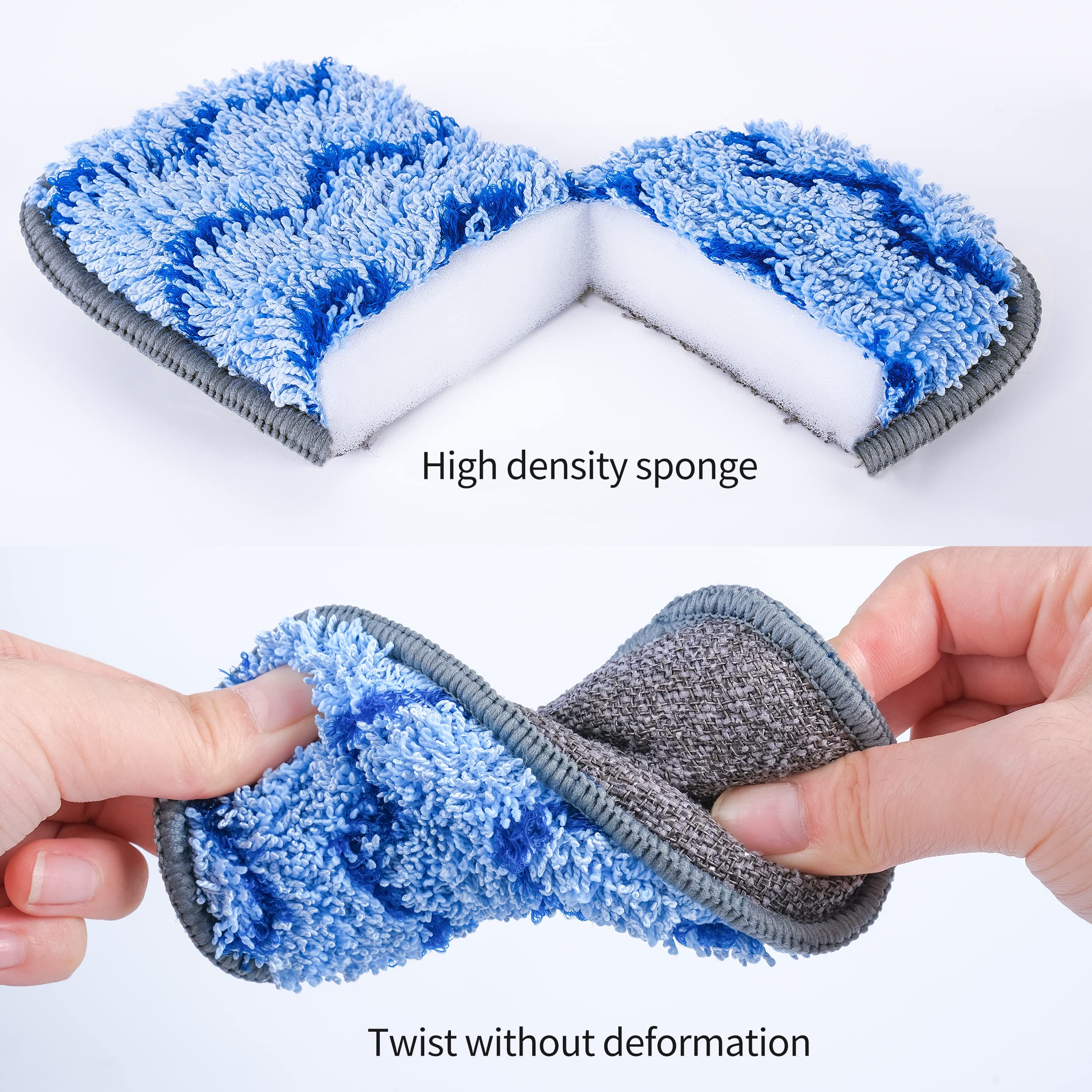 POLYTE Microfiber Multi-Purpose Kitchen Cleaning and Dishwashing Scrub Sponge, 6 Pack - Image 4