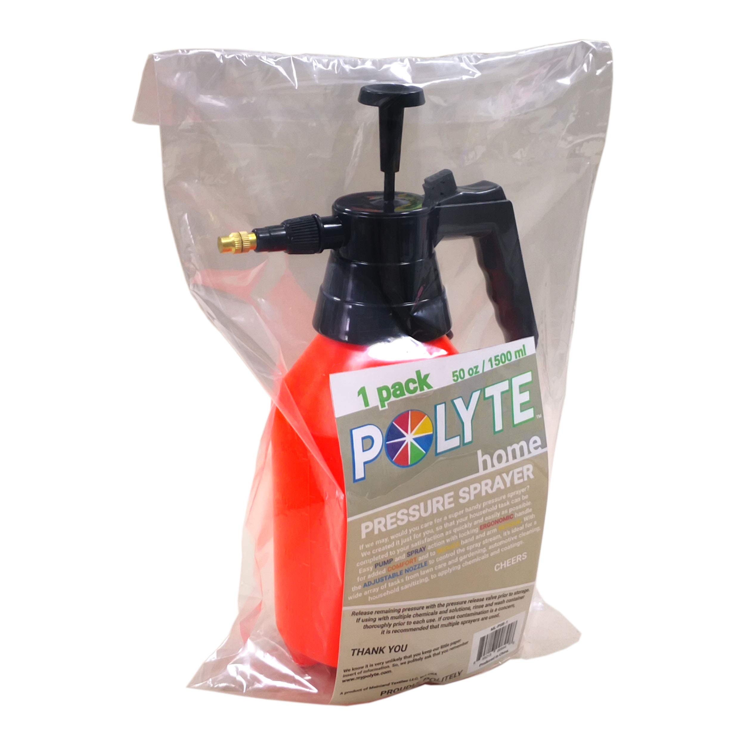 Polyte One Hand Pressure Sprayer for Lawn, Garden, Pest Control, 50 oz / 1.5 Liter, 1 Pack - Image 6