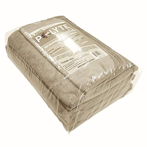 POLYTE Oversize, 60 x 30 in., Quick Dry Lint Free Microfiber Bath Towel Set, 6 Piece (Beige) - Image 7