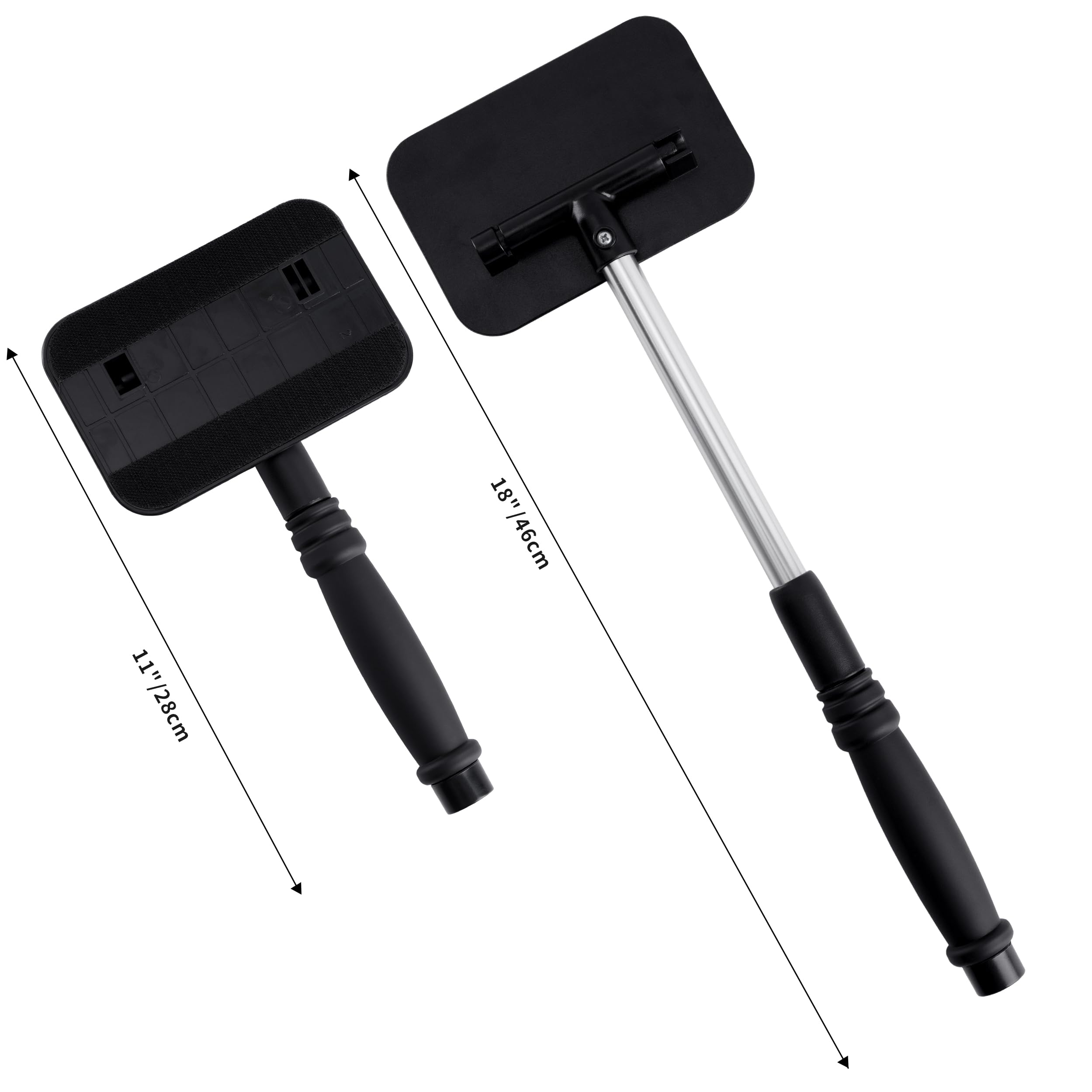 Polyte Pivoting Windshield Glass Cleaning Tool Extendable Aluminum Handle w/3 Premium Microfiber Covers - Image 3