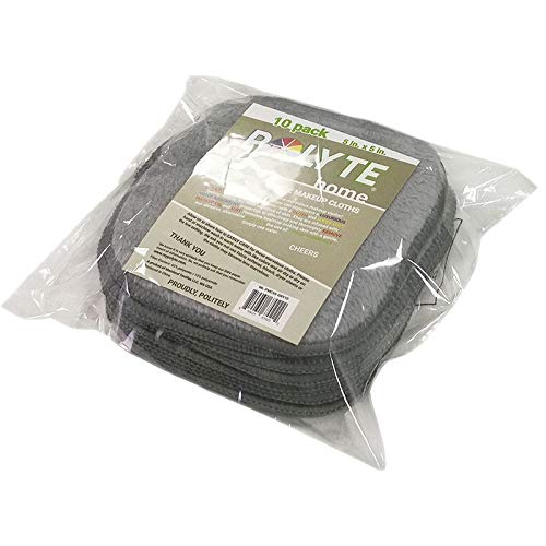 Polyte Premium Hypoallergenic Microfiber Fleece Makeup Remover and Facial Cleansing Cloth, 5 x 5 in, 10 Pack (Gray) - Image 4