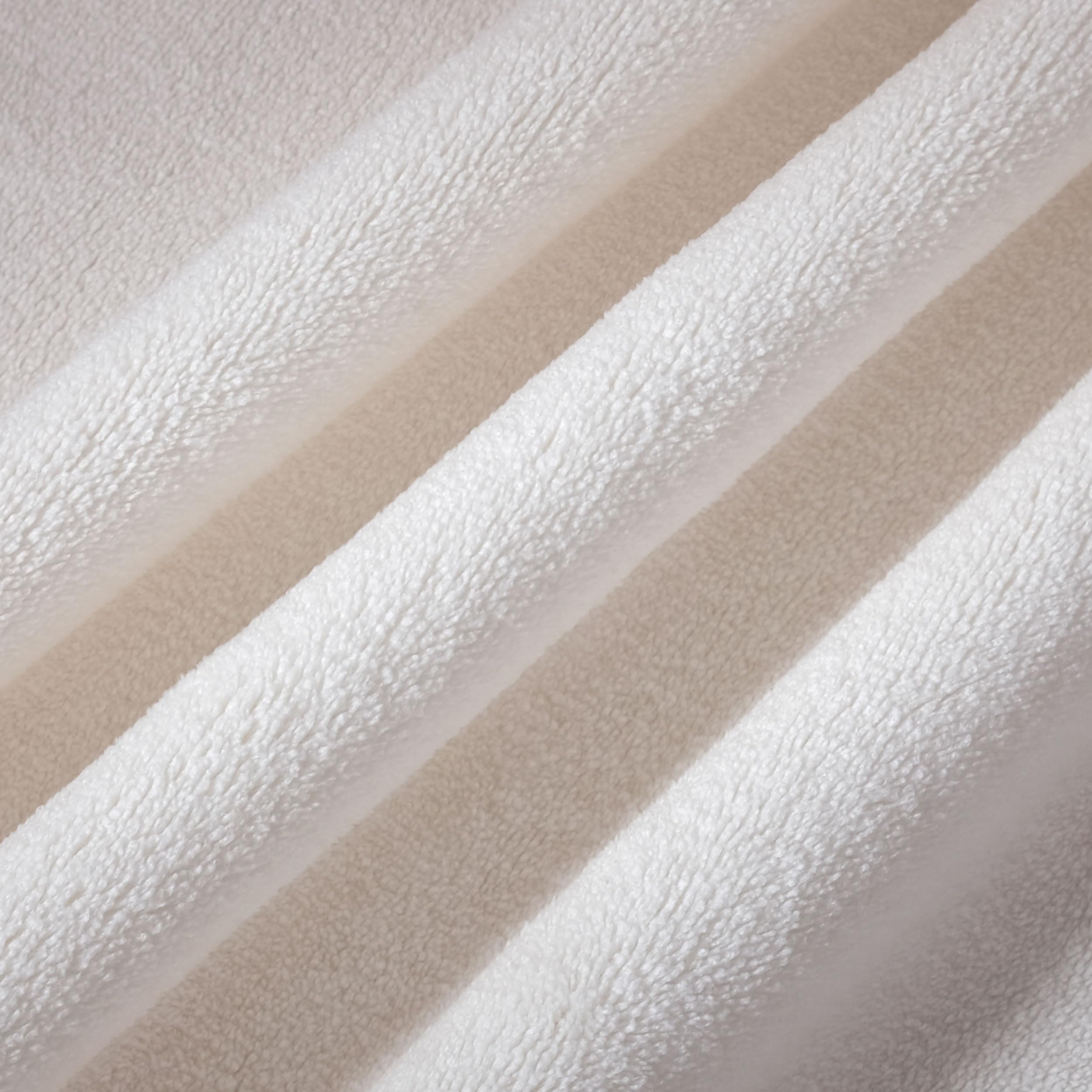 POLYTE Premium Hypoallergenic Microfiber Hooded Baby Bath Towel, 36 x 36 in, 2 Pack (White w/Yellow,Blue Trim) - Image 6