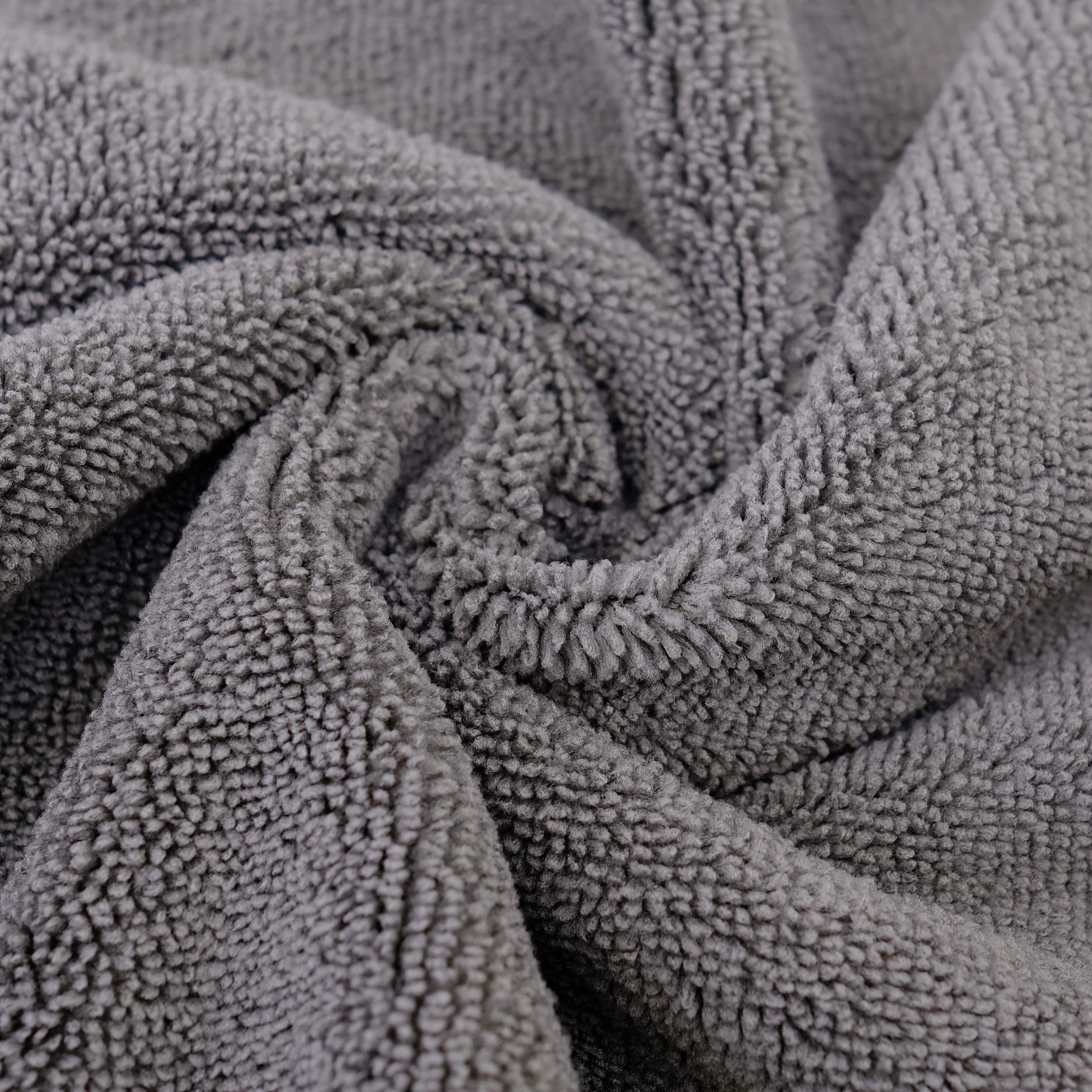 POLYTE Premium Microfiber Cleaning Towel,16x16 in 24 Pack (Blue,Gray,Yellow) - Image 3