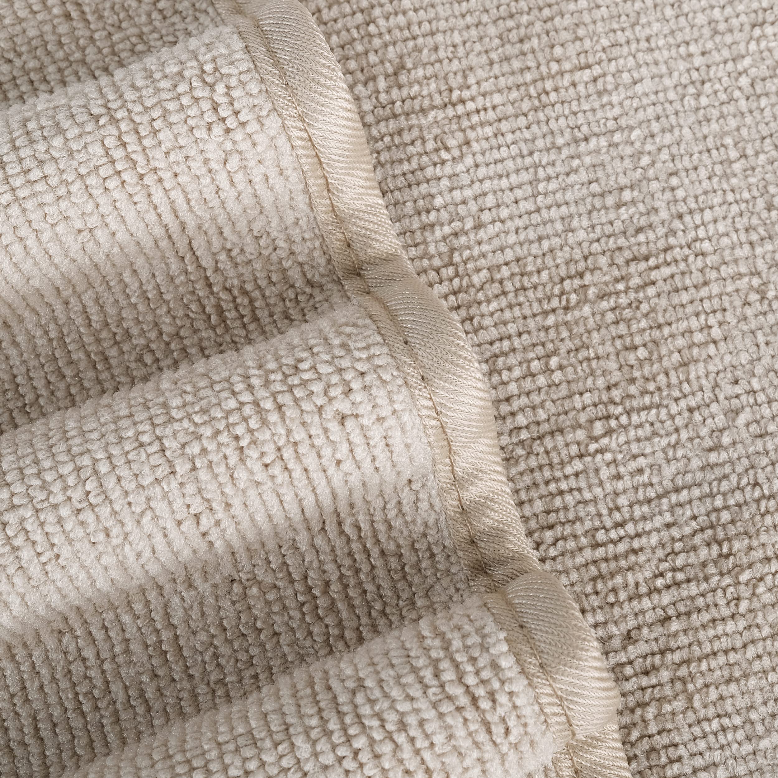 POLYTE Quick Dry Lint Free Microfiber Hand Towel, 16 x 30 in, Set of 4 (Beige) - Image 4